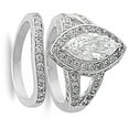 thumbnail image 4 of Clear CZ Polished Elegant Simple Ring ( Sizes 5 6 7 8 9 10 ) Set .925 Sterling Silver Band Rings (Size 8), 4 of 4