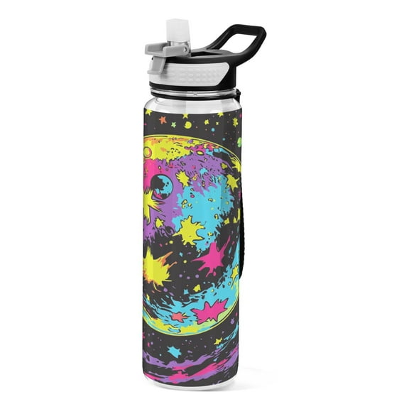 BZSMCE Sport Bottle Vibrant Planetary Scene Outdoor sports Water Bottle Size: 10.4x3in
