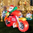 thumbnail image 6 of 7.0 FT Christmas Inflatable Santa Claus with Motorcycle, Blow up Santa Yard Decoraations, Unique Lighted Xmas Decorations for Indoor Outdoor Yard Garden Lawn Holiday Party Decor, 6 of 6