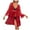 Red, variant on Lindreshi Robes for Women Clearance Ladies Sexy Lingerie Lace Bandage Bowknot V-Neck Big Halter Nightgown