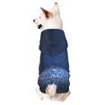 thumbnail image 1 of Fotbe Retro Blue Glitter Sudadera con Estampado para Perros Pequeños – Suéter con Capucha para Mascotas, Tela Suave de Forro Polar con Bolsillo-Medium, 1 of 7