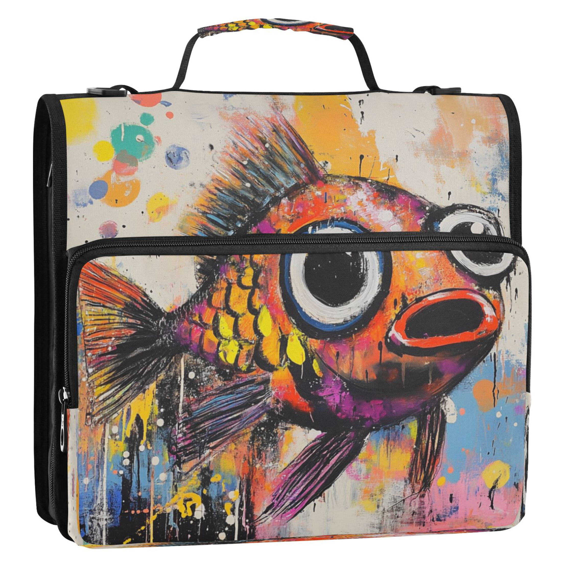YAZAOO Zipper Binder trapper keeper Documents Organized Design Whimsical Wonder Printed