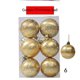 thumbnail image 1 of Bolas de adornos navideños, bolas de Navidad coloridas pintadas a mano,regalos de calcetín temático navideño para fiesta del festival del ár(F)(6 piezas), 1 of 4