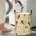 thumbnail image 7 of DouZhe Waterproof Collapsible Large Laundry Baskets, Medieval Knight Shield Prints Circular Hamper with Handles, 7 of 7