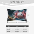 thumbnail image 4 of Sikiie Bubbles Axolotl Fantasy Print Plush Pillow Cover, Wrinkle-proof and Stain-resistant Pillow Protector without Pillow Core, Home Decoration-16"x24", 4 of 6