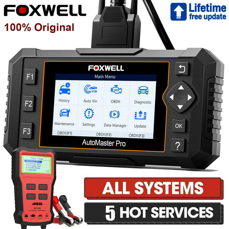  2023 FOXWELL NT624 Elite 8 Reset ODB2 Scanner All System Scan  Tool ABS Bleeding/SAS/TPS/Oil/EPB/BRT/Injector/D-P-F Resets Car Diagnostic  Tool for All Cars Battery Check Free Update Car Scanner : Automotive