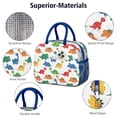 thumbnail image 4 of Womens White Colorful Dinosaurs Pattern Lunch Box for Work,Insulated Lunch Bag for Women,Loncheras Para Mujer,Leakproof Adult Lunch Bag for Work,Beach,Travel,Picnic,Camping, 4 of 7