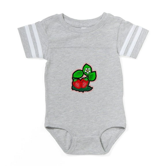 CafePress - Strawberry Friends - Cute Infant Baby Football Bodysuit