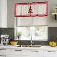 thumbnail image 4 of Red Valentine's Day Curtain Valances for Windows, Kitchen Valance Window Treatments Panel 2 Pack, Gnomes Love Heart Plaid Rustic Rod Pocket Short Curtains for Bathroom Bedroom 42 x 18 Inch, 4 of 8