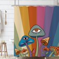 thumbnail image 1 of Sonernt Mushroom Rainbow Shower Curtain 72x72 inch with 12 Hooks, 1 of 6