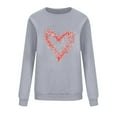 thumbnail image 4 of Fznquz Womens Valentines Sweatshirt Casual 2026 Sweatshirts Gray Long Sleeve Crew Neck Winter Pullover M, 4 of 6