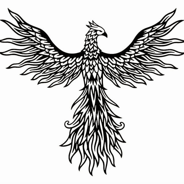 Cuadro Decorativo de Metal con Diseño fenix Mediano