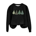 thumbnail image 2 of pimelu Christmas Sweater Clearance Crewneck Sweatshirt for Women Christmas Fashion Xmas Tree Print Plus Size Sweatshirts Top Ladies Long Sleeve Round Neck Pullover Blouses, 2 of 4