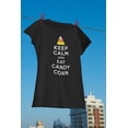 thumbnail image 5 of Halloween Keep Calm Candy Corn Women's Juniors Soft T Shirt, 5 of 5