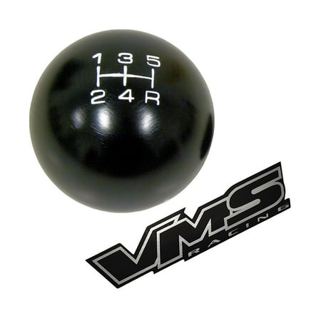 10x1.25mm Thread 5 speed Round Ball Type-R Shift Knob in Black Billet Aluminum for Mazda Mazdaspeed
