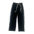 thumbnail image 3 of Pantalones de chándal para figura masculina, vestido de disfraz, Mini pantalón largo de pierna ancha deportivo para muñecos masculinos de 12 pulgadas, negro CUTICAT Pantalones en miniatura, 3 of 8
