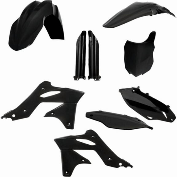 Acerbis  2314180001; Full Plastic Kit Black Fits Kawasaki