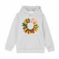 thumbnail image 2 of Spazoro Girls Hooded Sweatshirts, Cute Print Long Sleeve Soft & Comfy Fashion Fall Winter Tops for Girls White Size 13 T, 2 of 6