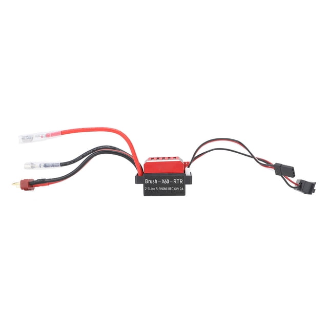 320A RC Cepillado ESC, Compacto 6-12 V Controlador De Velocidad Eléctrico Bidireccional Uso Amplio T Enchufe Macho Potente Con Freno Para 1/10 RC Coche Barco
