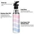 thumbnail image 3 of Yayeee 33oz Insulated Water Bottle Double Wall Stainless Steel with Flip Straw Lid, Light Blue Gradient, 3 of 7