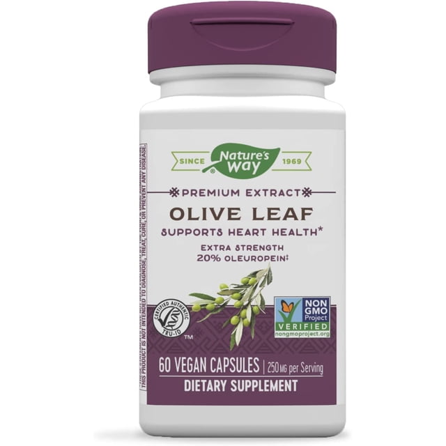 Nature's Way I Extracto prémium, Hoja de olivo suplemento para la salud del corazón