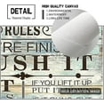 thumbnail image 2 of Inspirational Wall Art Funny Bathroom Rules Signs Wall Decor Motivational Quotes Canvas Artwork For Home Bathroom Bedroom Farmhouse Office Decor Prints Ready To Hang 12x16 Inch, 2 of 6