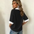 thumbnail image 3 of Bexdxz Polo Shirts for Women Three-Quarter Sleeve Vintage Printed Memorial Never Forget 9/11 25th Polo Shirt V Neck Tops Royal Blue 3XL, 3 of 5