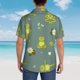 thumbnail image 4 of Balery Cute Yoga Frogs Camisas hawaianas de manga corta para hombre, camisas playeras de corte holgado, camisas de vacaciones con botones,Medium, 4 of 7