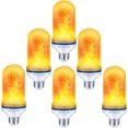 thumbnail image 1 of CPPSLEE Bombillas LED de Llama, 4 Modos de Bombillas de Fuego, Bombilla de Llama con Base E26, Decoraciones de Halloween para Interiores y Exteriores, Bombillas de Luces de Halloween (Amarillo, 1 Paqu, 1 of 4