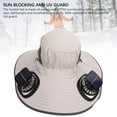thumbnail image 4 of Fan Hat Adjustable UPF50 Wide Brim Sun Bucket Hat Nylon with 2 Solar Fan for Men, 4 of 7