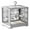 C, variant on asddcavvf Bird Cage Travel Bird Cage Portable Bird | Small Birds Lightweight Parrots Cage With Standing Pole Detachable Tray Hook Handle Easy Transport Bird For Big Budgie Cage Feeder Suction Cup Wind