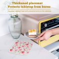 thumbnail image 6 of Elegant Spring Floral Pot Holders for Kitchen Heatproof Potholder, 3 Pack Pink Flower Summer Botanical Hot Pads Multipurpose Oven Pads Cloth Potholders Trivet for Cooking Baking, 6 of 8
