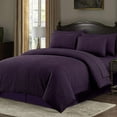 thumbnail image 2 of Chezmoi Collection Liam 7-Piece Purple Bed in a Bag Queen Comforter Set with Sheets Medallion Embossed Bedding Set, 2 of 9