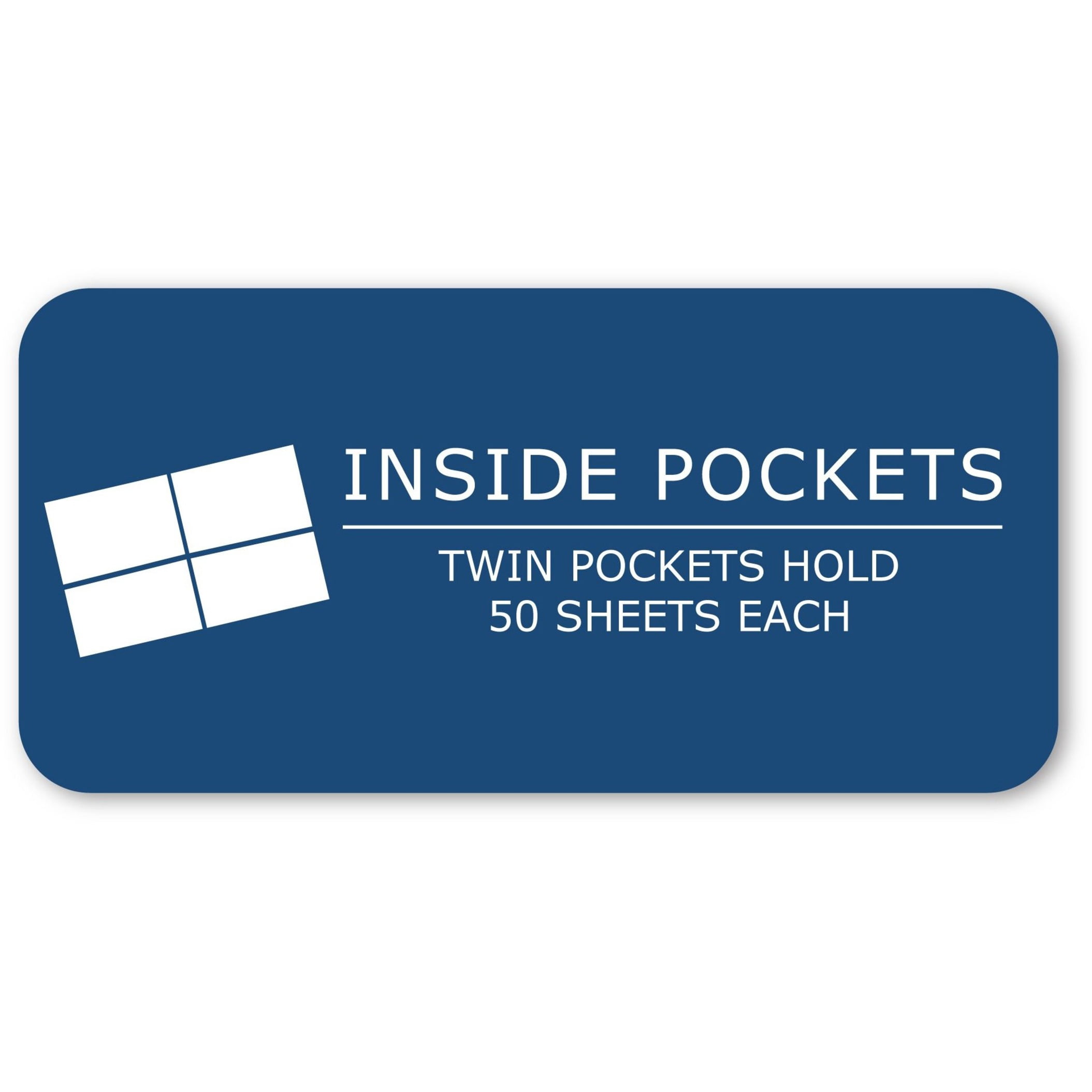Roaring Spring Display Case of Film Laminated Two Pocket Letter Size Folders with Business Card Holder, 100 Total, 11.75" x 9.5", Assorted Colors