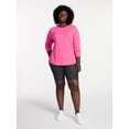 thumbnail image 2 of Terra & Sky Women's Plus Size Crewneck Tee with Long Sleeves, Sizes 0X-5X, 2 of 5