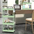 thumbnail image 2 of Carro Utilitario Rodante de 4 Niveles con Cajón, Carro Utilitario REBECAT Hecho de Herramienta Organizadora de Almacenamiento Multifuncional para Cocina, Baño, Sala de Estar, Oficina (Verde), 2 of 8