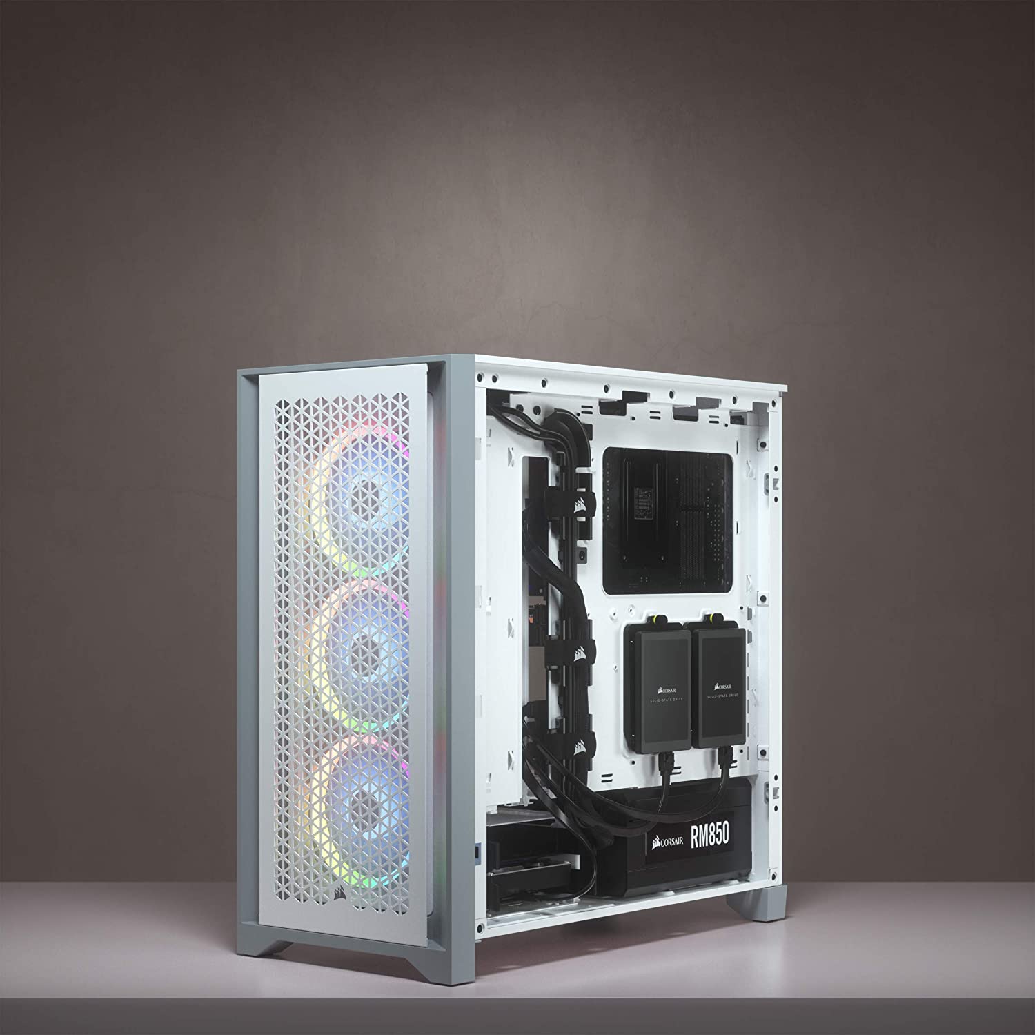 Corsair 4000d Airflow Tempered Glass Mid Tower Atx Pc Case White Walmart Com Walmart Com