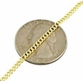 thumbnail image 2 of Mens or Ladies 10k Yellow Gold Flat Cuban Curb 2.40mm Bracelet 9 Inches, 2 of 3