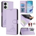 thumbnail image 2 of OnePlus NORD 2T 5G Case ,Cat PU Leather Crossbody Lanyard Strap RFID Magnetic Wallet Compatible with OnePlus NORD 2T 5G Cover, 2 of 5