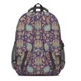 thumbnail image 3 of Paisley and Floral Purple Pattern Cute School Backpack Bag with Padded Back and Adjustable Shoulder Straps 16.9 X 12.6 X 5.9 Inches, 3 of 5