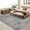 Blue Grey, variant on Garvee 9'x12' Washable Area Rugs for Living Room Floral Print Medallion Rug Non-Slip Low Pile Carpet for Bedroom, Brown