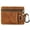 #2 Brown, variant on Genuine Leather Unisex Coin Purse Card Holder with Key Ring & Clip. Slim Minimalist Wallet. Top Grain Cow Real Leather.