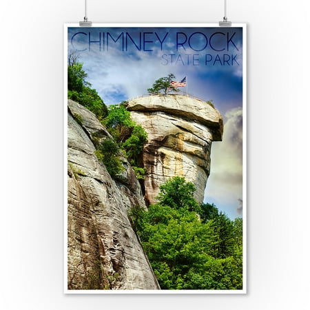 Chimney Rock State Park, North Carolina - Chimney Rock Close Up - Lantern Press Photography (9x12 Art Print, Wall Decor Travel