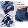thumbnail image 4 of EOEMY 10.9Yard Stitch Denim Ribbon Layering Cloth Fabric Jeans Bows Ribbon Decor 1~4Cm-Cornflower Blue-1.6Cm, 4 of 9