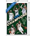 thumbnail image 6 of NBA Milwaukee Bucks - 2021 NBA Finals Champions Wall Poster, 22.375" x 34", Framed, 6 of 6