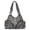 Grey, variant on Women Retro Rivet Shoulder Bag Multiple Pockets Female Travel Handbag (Black)