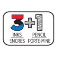 thumbnail image 1 of BIC 4-Color 3+1 Ballpoint Pen and Pencil, Medium Point (1.0 mm), 0.7mm Lead, Assorted Inks, 1-Count, 1 of 6