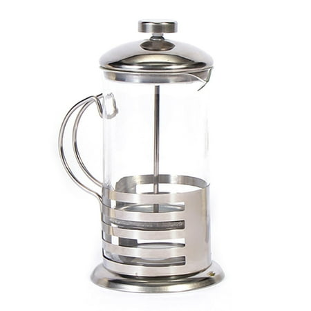 

Manual Coffee Espresso Maker Pot Coffee Tea Percolator Filter Stainless Steel Glass Teapot Cafetiere Press Plunger 350Ml