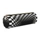 thumbnail image 1 of Disketp 3d Black and White Checkerboard Tunnel Estuche Organizador de Lápices de Cuero, Estuche de Oficina con Cremallera para Bolígrafo y Lápiz, 1 of 6