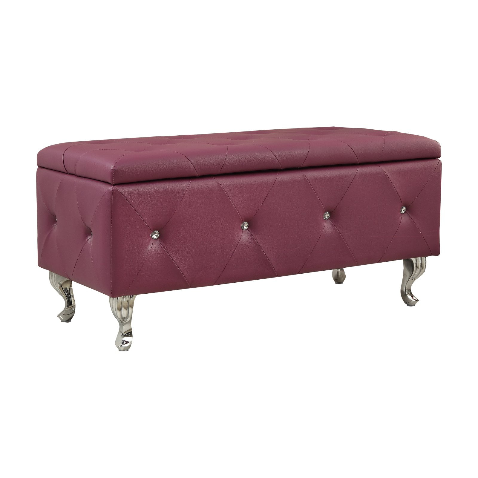 Christies Home Living Crystal Tufted Storage Bench - Walmart.com